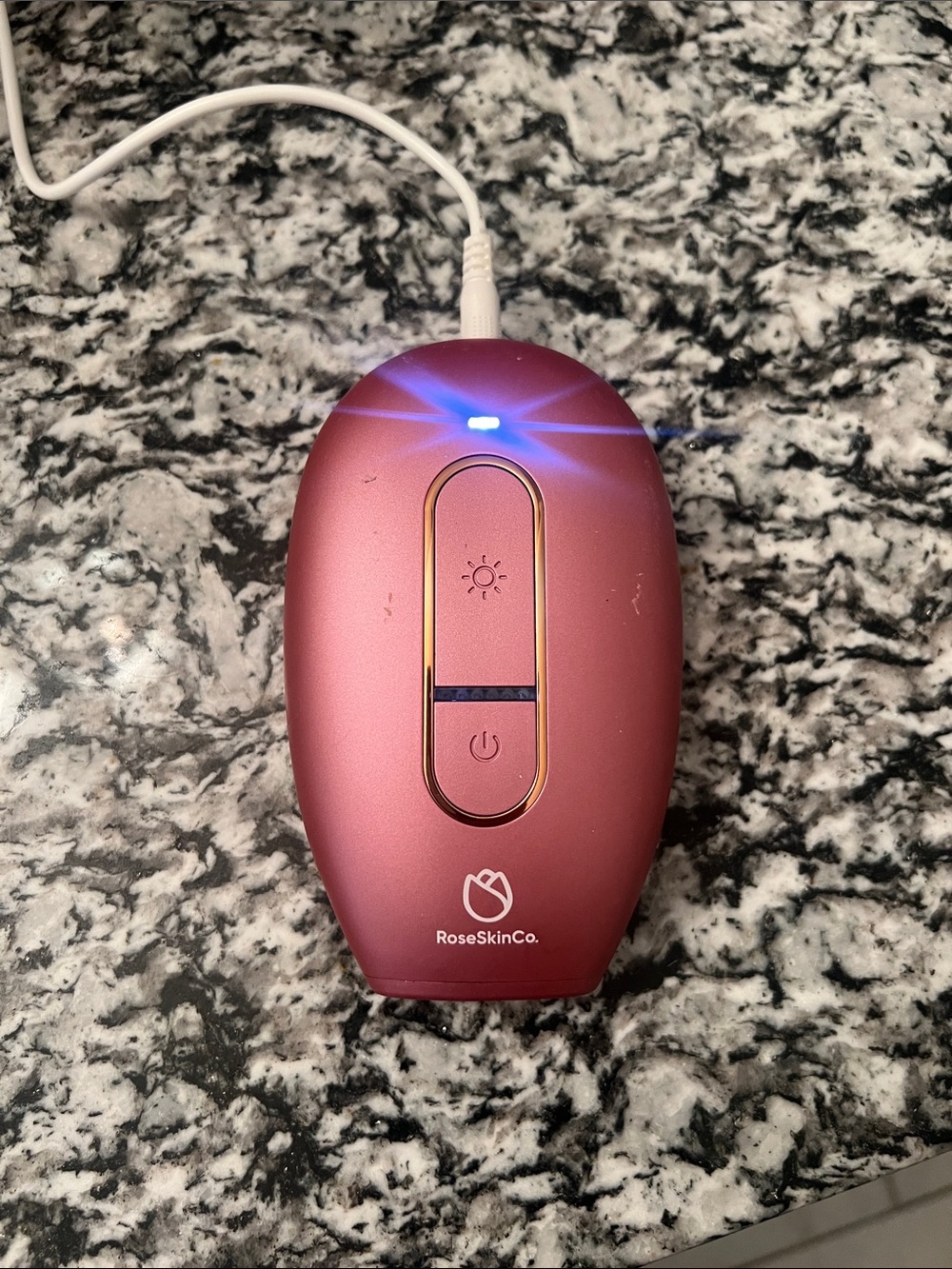 Rose Gold Handheld LED Skincare Device